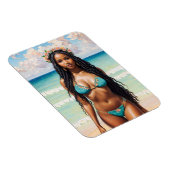 Black Bikini Frau mit Locations Magnet (Rechte Seite)