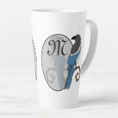 Black Billed Magpie Monogram Milchtasse (Rechte Ecke)