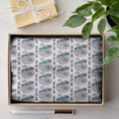 Black Billed Magpie Monogram Seidenpapier (Geschenk)