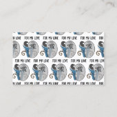 Black Billed Magpie Monogram Visitenkarte (Vorderseite)