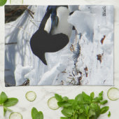 Black Billed Rocky Mountain Magpie Küchentuch (Gefaltet)