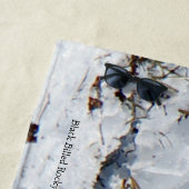 Black Billed Rocky Mountain Magpie Strandtuch (Beispiel)