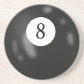 Black Billiard Aight Ball Getränkeuntersetzer (Vorne)