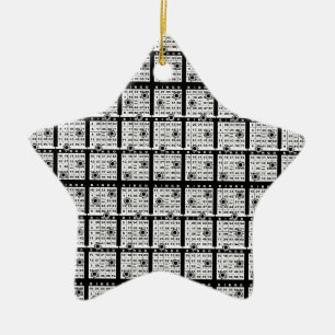Black Bingo Cards Keramikornament