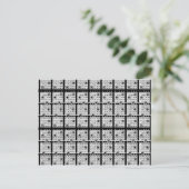 Black Bingo Cards Postkarte (Stehend Vorderseite)