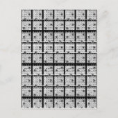 Black Bingo Cards Postkarte (Vorderseite)