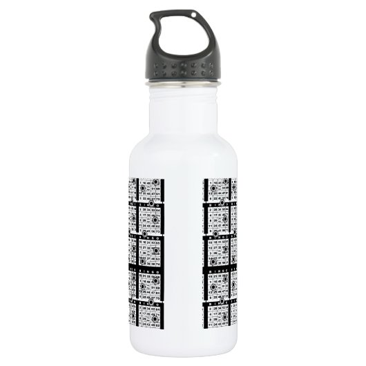 Black Bingo Cards Trinkflasche (Rückseite)