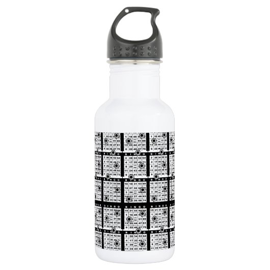 Black Bingo Cards Trinkflasche (Vorderseite)