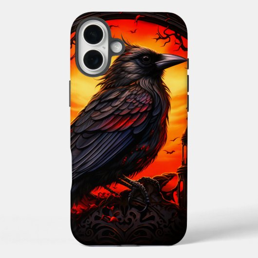 Black Bird Art Phone Case (Rückseite)