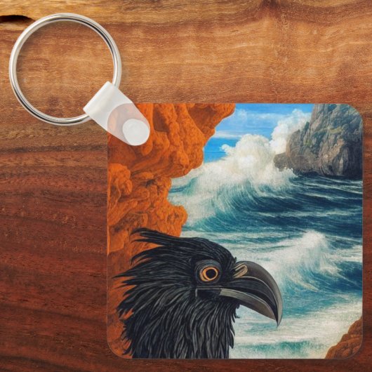 Black Bird Art Schlüsselanhänger (Vorderseite)