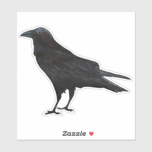 Black Bird Crow Aufkleber (Blatt)
