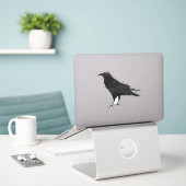 Black Bird Crow Aufkleber (Laptop auf Schreibtisch)