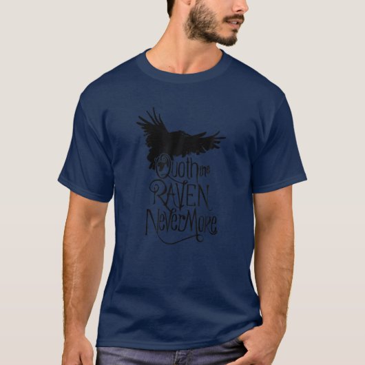 Black Bird, Crows And Ravens, Mythical Edgar Allan T-Shirt (Vorderseite)
