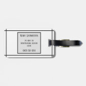 Black Bird Gepäckanhänger (Rückseite horizontal)