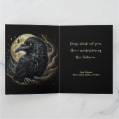 Black Bird Halloween Karte (Innenseite)