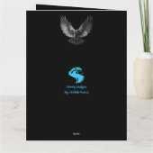 Black Bird Halloween Karte (Rückseite)