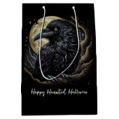 Black Bird Halloween Mittlere Geschenktüte (Vorderseite)