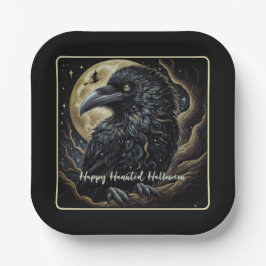 Black Bird Halloween Pappteller