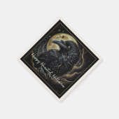 Black Bird Halloween Serviette (Ecke)