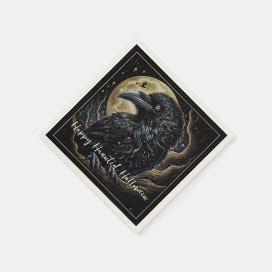 Black Bird Halloween Serviette (Ecke)