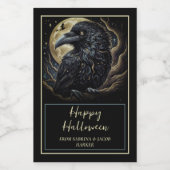 Black Bird Halloween Weinetikett (Einzelnes Label)