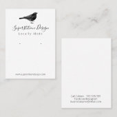 Black Bird Handmade Earlywell Display Visitenkarte (Vorne/Hinten)