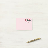 Black Bird Heart Raven Post-it Notes Klebezettel (Auf Schreibtisch)