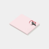 Black Bird Heart Raven Post-it Notes Klebezettel (angewinkelt)