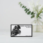 Black Bird Logo Rave Business Card Visitenkarte (Stehend Vorderseite)