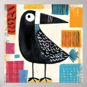 Black Bird Modern Art Poster (Vorne)