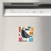 Black Bird Moderne Kunst, Magnet (In Situ (Geschirrspüler))