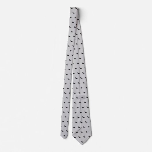 Black Bird Neck Tie Krawatte (Rückseite)