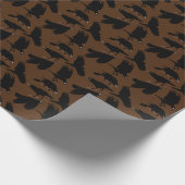 Black Bird oder Raven vielleicht Crow Geschenkpapier (Ecke)