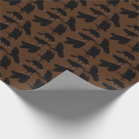 Black Bird oder Raven vielleicht Crow Geschenkpapier (Ecke)