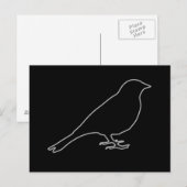 Black Bird Post Card Postkarte (Vorne/Hinten)
