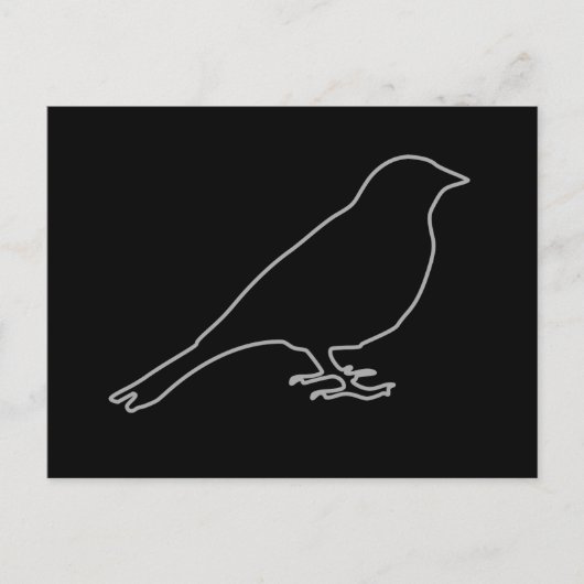Black Bird Post Card Postkarte (Vorderseite)