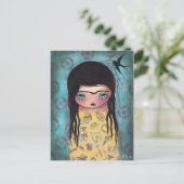 Black Bird Postkarte (Stehend Vorderseite)