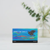 Black Bird Rave Business Card Visitenkarte (Stehend Vorderseite)