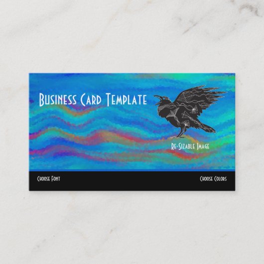 Black Bird Rave Business Card Visitenkarte (Vorderseite)