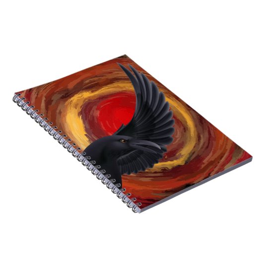 Black Bird Raven-Notebook Notizblock (Rechte Seite)