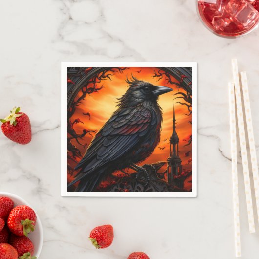 Black Bird Serviette (Beispiel)