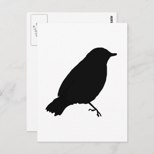 Black Bird Silhouette Einzigartiges Geschenk vorha Postkarte (Vorne/Hinten)