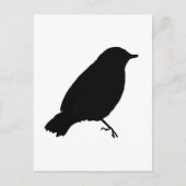 Black Bird Silhouette Einzigartiges Geschenk vorha Postkarte (Vorderseite)