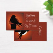 Black Bird Silhouette Sun Thunder_Cove (Schreibtisch)