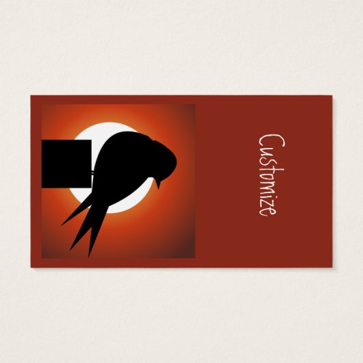 Black Bird Silhouette Sun Thunder_Cove (Rückseite)