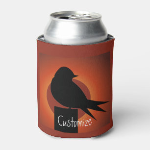 Black Bird Silhouette Sun Thunder_Cove Dosenkühler