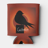 Black Bird Silhouette Sun Thunder_Cove Dosenkühler (Vorderseite)