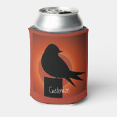 Black Bird Silhouette Sun Thunder_Cove Dosenkühler (Kanne Rückseite)