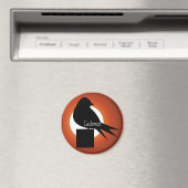 Black Bird Silhouette Sun Thunder_Cove Magnet (In Situ (Geschirrspüler))