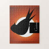 Black Bird Silhouette Sun Thunder_Cove Puzzle (Vertikal)